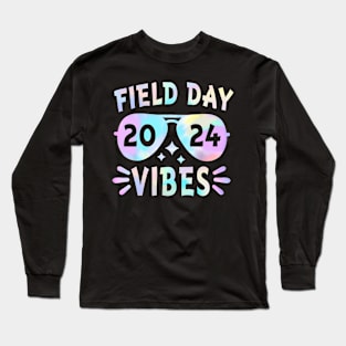 Tie Dye Field Day Vibes For Teacher Kid Field Day 2024 Long Sleeve T-Shirt